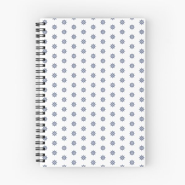 Item preview, Navy Blue Nautical Ship Wheel Design designed and sold by pattern-archive.