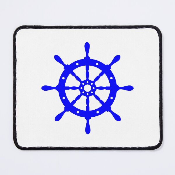 Item preview, Blue Nautical Ship Wheel Design designed and sold by pattern-archive.