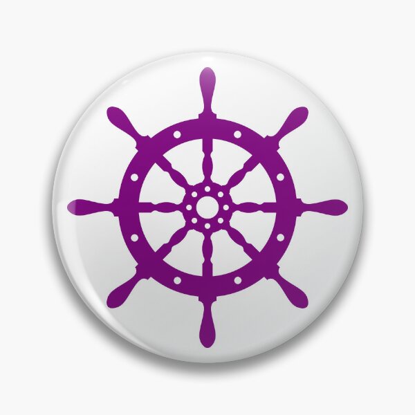 Item preview, Purple Nautical Ship Wheel Design designed and sold by pattern-archive.