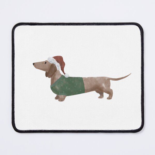 Item preview, Holiday Smooth Dachshund (red) designed and sold by Spinyflowerart.