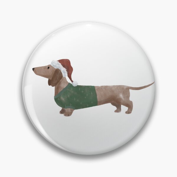 Item preview, Holiday Smooth Dachshund (red) designed and sold by Spinyflowerart.