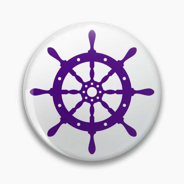 Item preview, Dark Purple Nautical Ship Wheel Design designed and sold by pattern-archive.