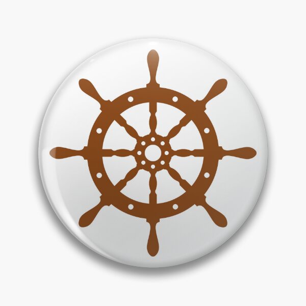 Item preview, Brown Nautical Ship Wheel Design designed and sold by pattern-archive.