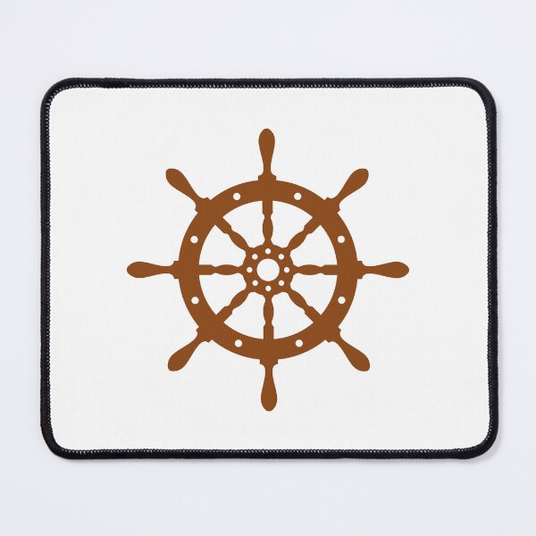 Item preview, Brown Nautical Ship Wheel Design designed and sold by pattern-archive.