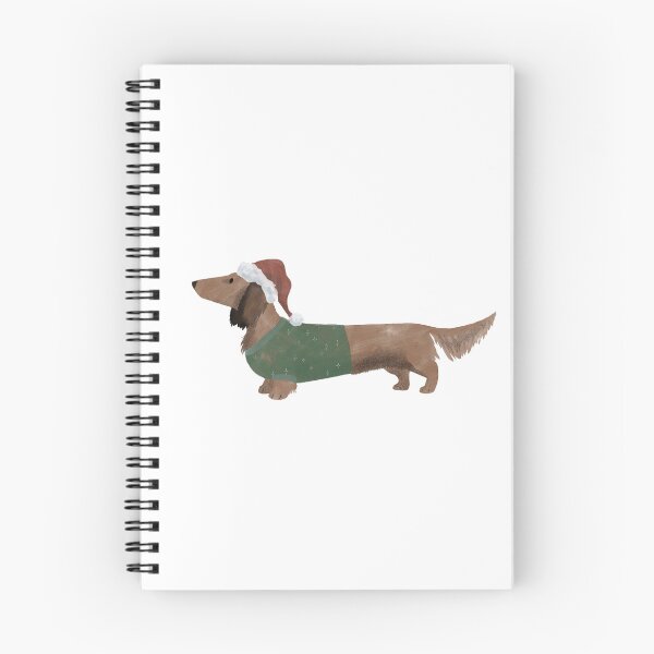 Item preview, Holiday Longhaired Dachshund (red) designed and sold by Spinyflowerart.