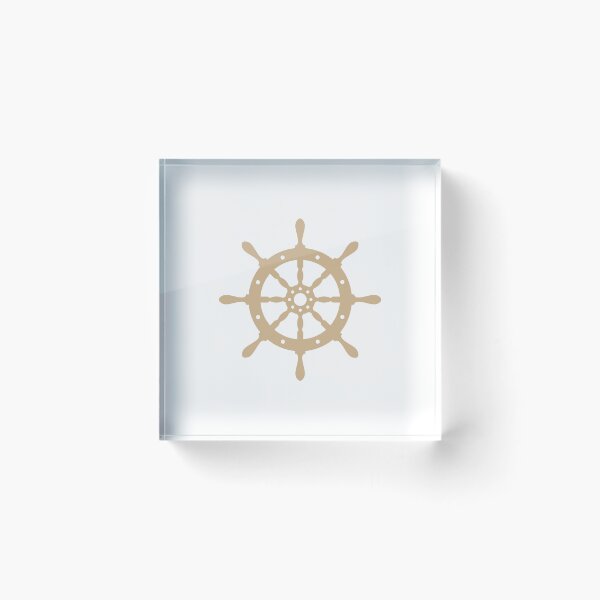 Item preview, Tan Nautical Ship Wheel Design designed and sold by pattern-archive.