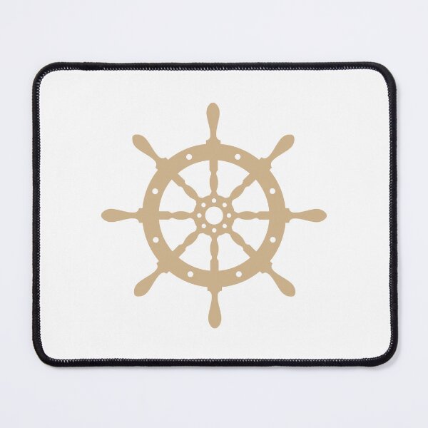 Item preview, Tan Nautical Ship Wheel Design designed and sold by pattern-archive.