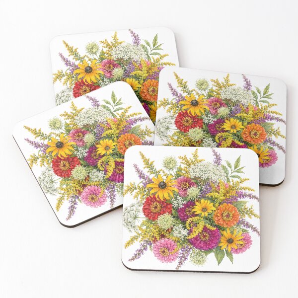 Item preview, Colorful Wildflower Bouquet Botanical Watercolor designed and sold by Shew Gallery.