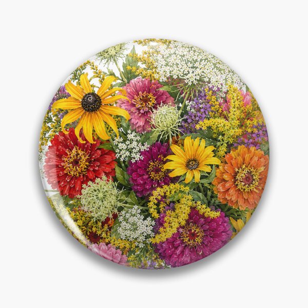 Item preview, Colorful Wildflower Bouquet Botanical Watercolor designed and sold by Shew Gallery.