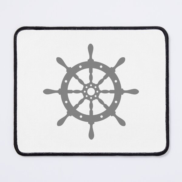 Item preview, Gray Nautical Ship Wheel Design designed and sold by pattern-archive.