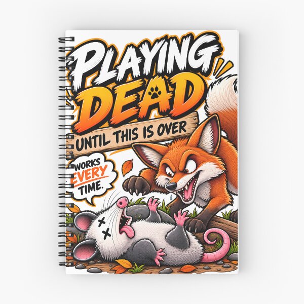 Item preview, Playing Dead Until This Is Over – Funny Opossum vs Fox  designed and sold by Irysek.