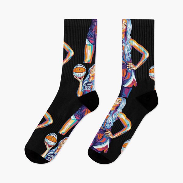 Aperçu de l'œuvre Aja Wilson Basketball Pop Art créée et vendue par SiksisArt.