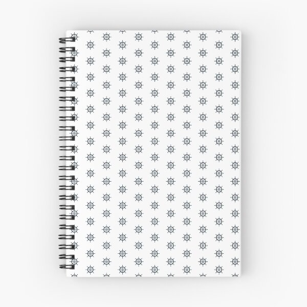 Item preview, Charcoal Nautical Ship Wheel Design designed and sold by pattern-archive.