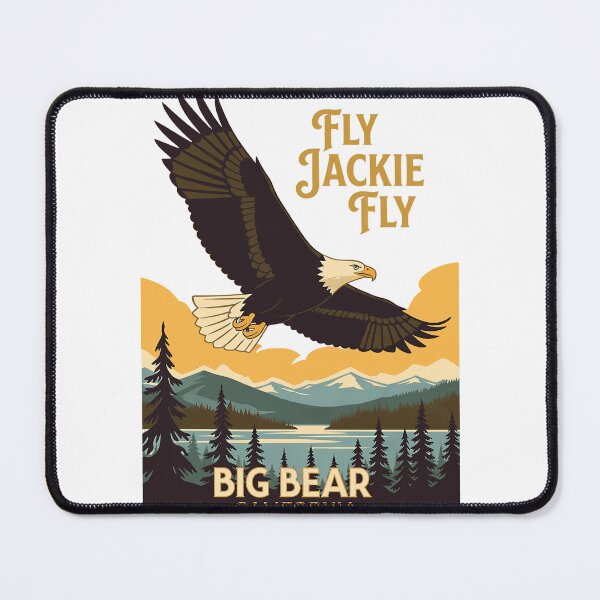 Item preview, Big Bear California Eagle Vintage Retro Landscape designed and sold by anayortwine.