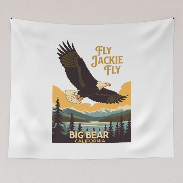 Item preview, Big Bear California Eagle Vintage Retro Landscape designed and sold by anayortwine.
