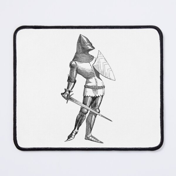 Item preview, 14th-Century soldier with heater shield and a sword, 1874 designed and sold by Hedrin.
