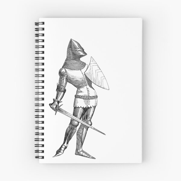 Item preview, 14th-Century soldier with heater shield and a sword, 1874 designed and sold by Hedrin.