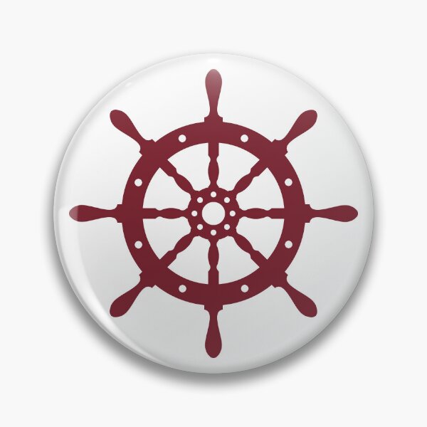 Item preview, Burgundy Nautical Ship Wheel Design designed and sold by pattern-archive.