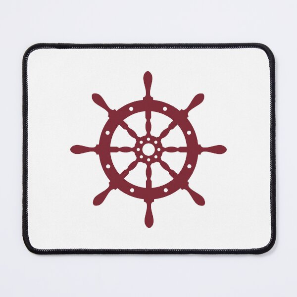 Item preview, Burgundy Nautical Ship Wheel Design designed and sold by pattern-archive.