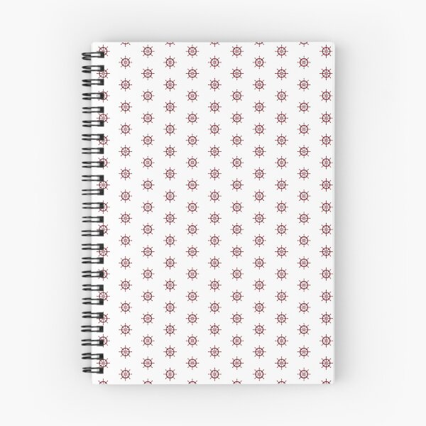 Item preview, Burgundy Nautical Ship Wheel Design designed and sold by pattern-archive.