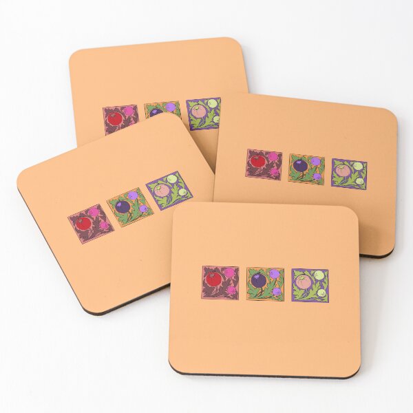 Item preview, Art Nouveau Squares Orange designed and sold by garçonne.