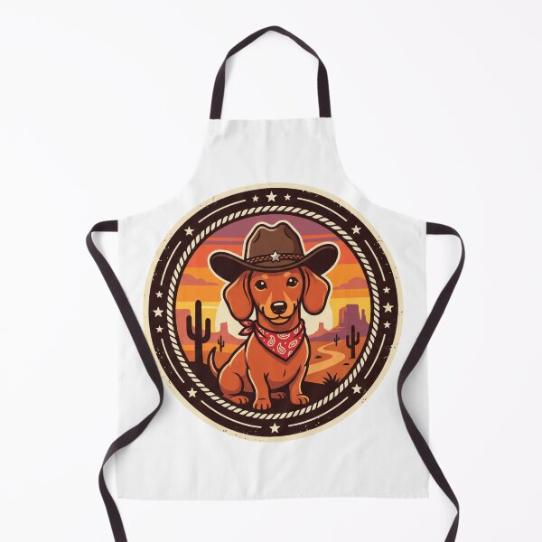 Aperçu de l'œuvre Cowboy Dachshund Wild West Desert Badge créée et vendue par larbimalki.