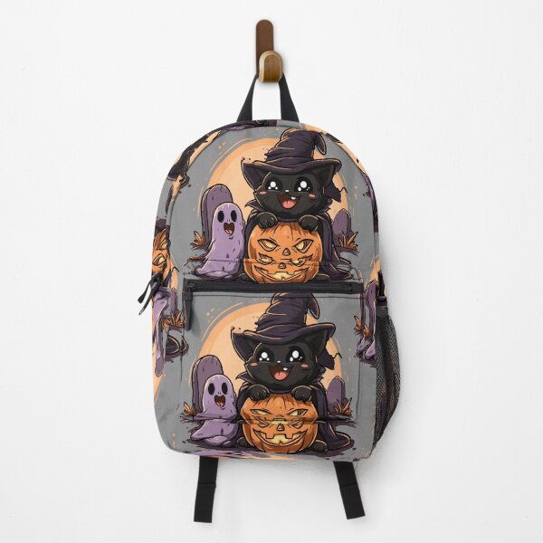 Item preview, Halloween Black Cat, Ghost, and Pumpkin in the Cemetery designed and sold by RichardRags.
