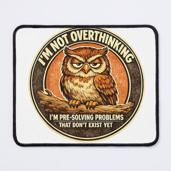Item preview, I'm Not Overthinking I'm Pre-Solving Problem Owl Funny Sayin T-Shirt designed and sold by Badriiiii.