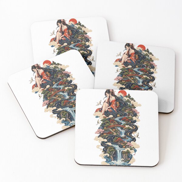 Item preview, The Princess with Watery Hair | Japanese Ukiyo-e Art designed and sold by Substance_life.