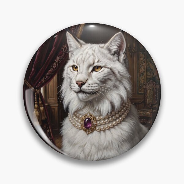 Item preview, White Lynx Amethyst Pearl Necklace designed and sold by Real Beast Art.