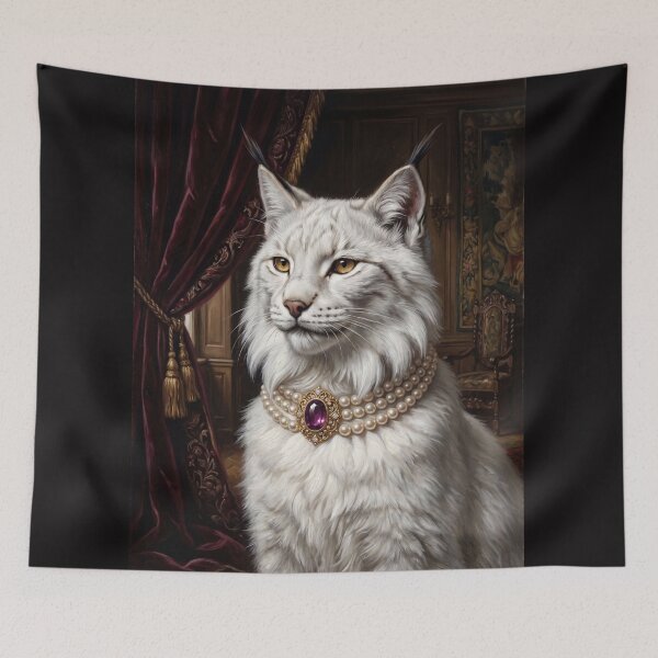Artikelvorschau, Halskette aus weißem Luchs-Amethyst-Perlen entworfen und verkauft von Real Beast Art.