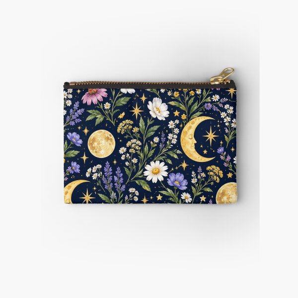 Item preview, Celestial Moon & Wildflower Pattern – Mystical Floral Night designed and sold by RJACreative.