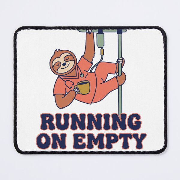 Item preview, Funny Nurse Shirt - Sloth Running On Empty - RN Gift designed and sold by Harlo.co.
