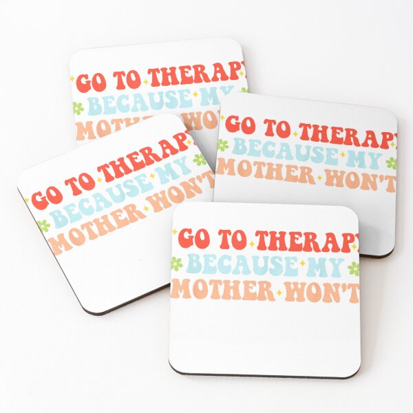 Item preview, I Go to Therapy Because My Mother Won't Funny Dark Humor T-Shirt designed and sold by bunnymoon stickers.