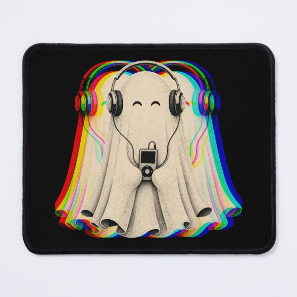 Item preview, Music Ghost with Headphones – Vintage Halloween designed and sold by Nacho Average Designs.