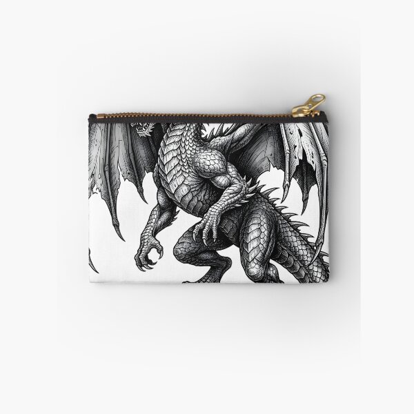 Item preview, Epic Winged Dragon – Medieval Fantasy Engraving designed and sold by DragonSerpent Ink.