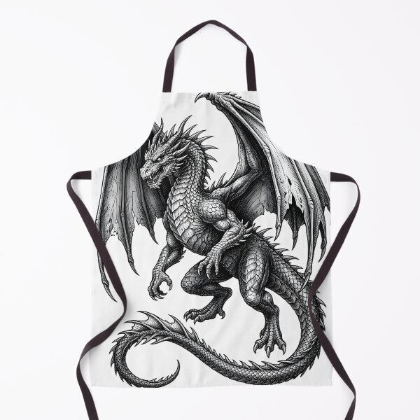 Item preview, Epic Winged Dragon – Medieval Fantasy Engraving designed and sold by DragonSerpent Ink.