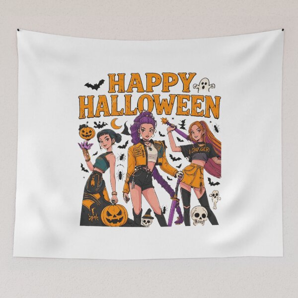 Item preview, Happy Halloween Retro Anime Girl  designed and sold by olacassandra.