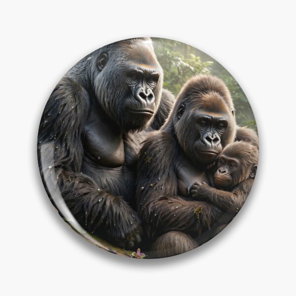 Item preview, Gorilla Family  designed and sold by AwesomeDigiShop.