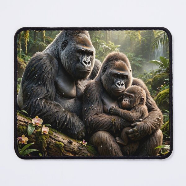 Item preview, Gorilla Family  designed and sold by AwesomeDigiShop.