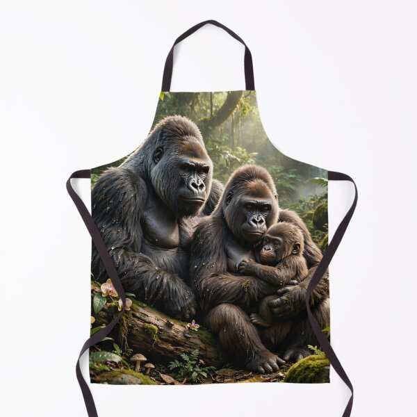 Item preview, Gorilla Family  designed and sold by AwesomeDigiShop.
