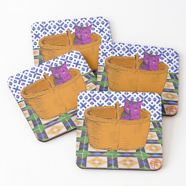 Item preview, Purple cat designed and sold by Celia Estampas.