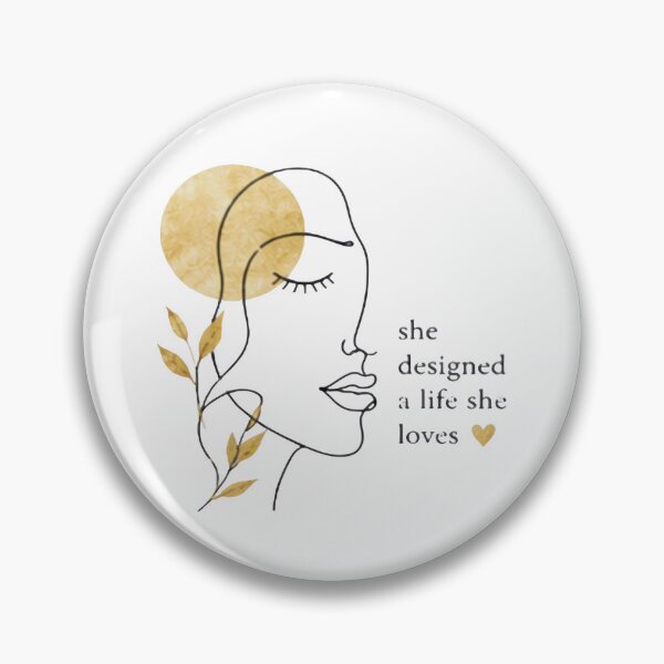 Item preview, She Designed A Life She Loves Line Art designed and sold by FABIOLA1970.
