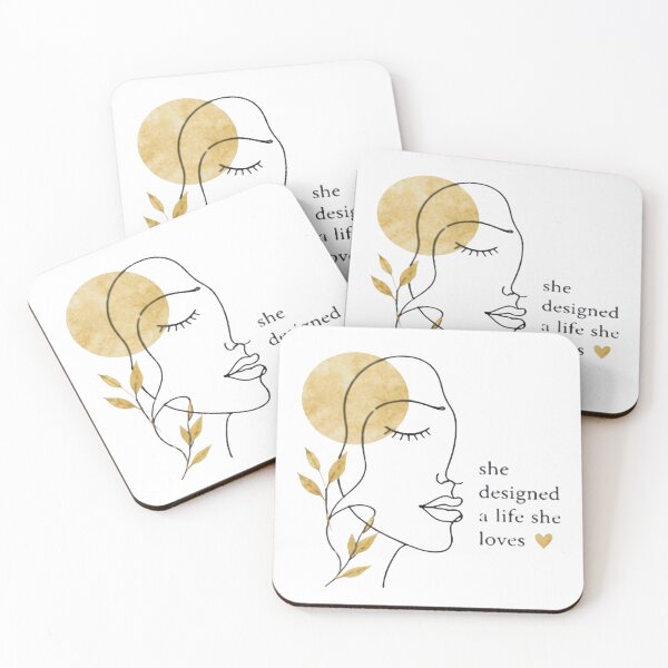 Item preview, She Designed A Life She Loves Line Art designed and sold by FABIOLA1970.