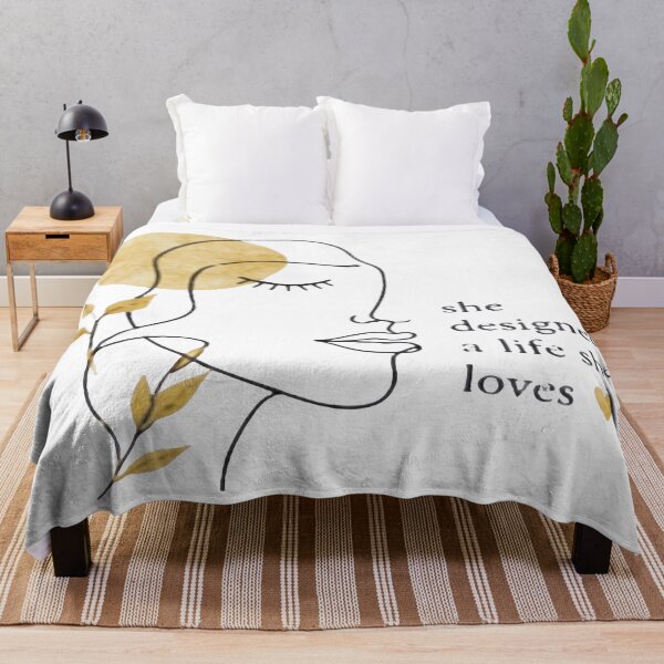 Item preview, She Designed A Life She Loves Line Art designed and sold by FABIOLA1970.