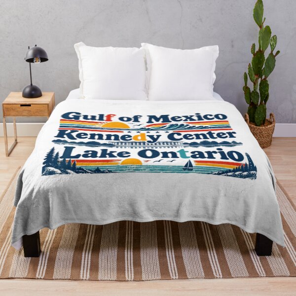 Item preview, Gulf of Mexico Kennedy Center Lake Ontario Retro Sunset Wave Scene Fan designed and sold by BraylenDrado.