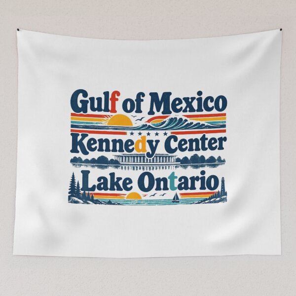 Item preview, Gulf of Mexico Kennedy Center Lake Ontario Retro Sunset Wave Scene Fan designed and sold by BraylenDrado.
