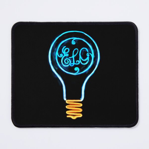 Item preview, Glowing Blue Neon Lightbulb Outline designed and sold by cayonnn.