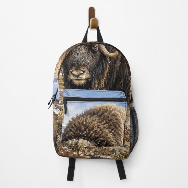 Item preview, Musk Ox and Calf on Arctic Tundra designed and sold by Pixel Junkies Studio.