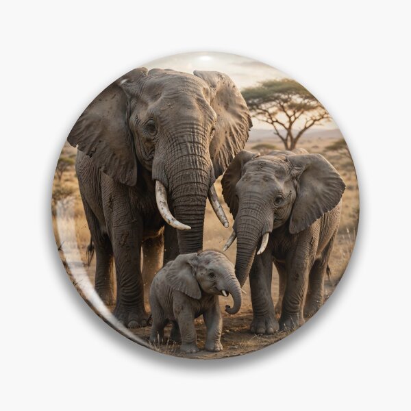 Item preview, Elephant Family  designed and sold by AwesomeDigiShop.